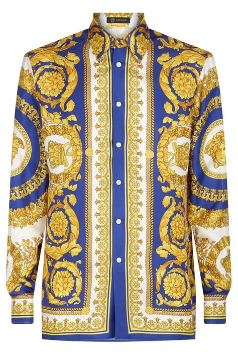 versace silk shirt ment|men's vintage Versace silk shirts.